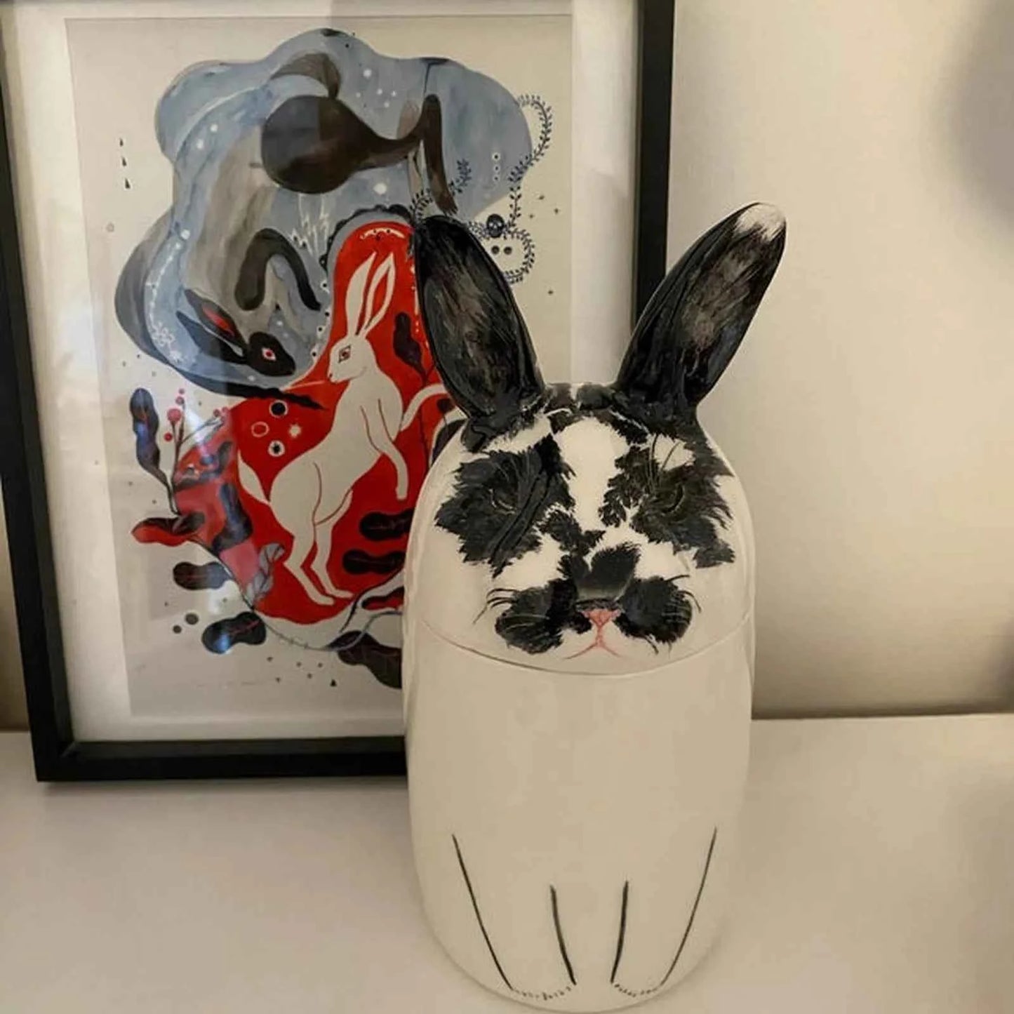 Custom Rabbit Pet Urn – Handcrafted Ceramic Memorial Jar