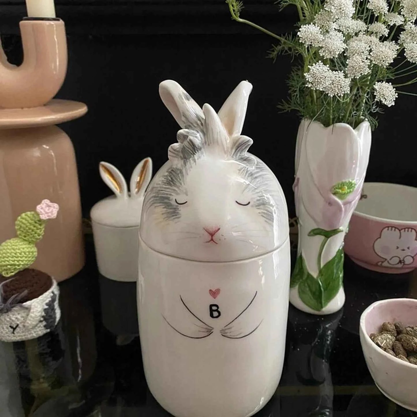 Custom Rabbit Pet Urn – Handcrafted Ceramic Memorial Jar