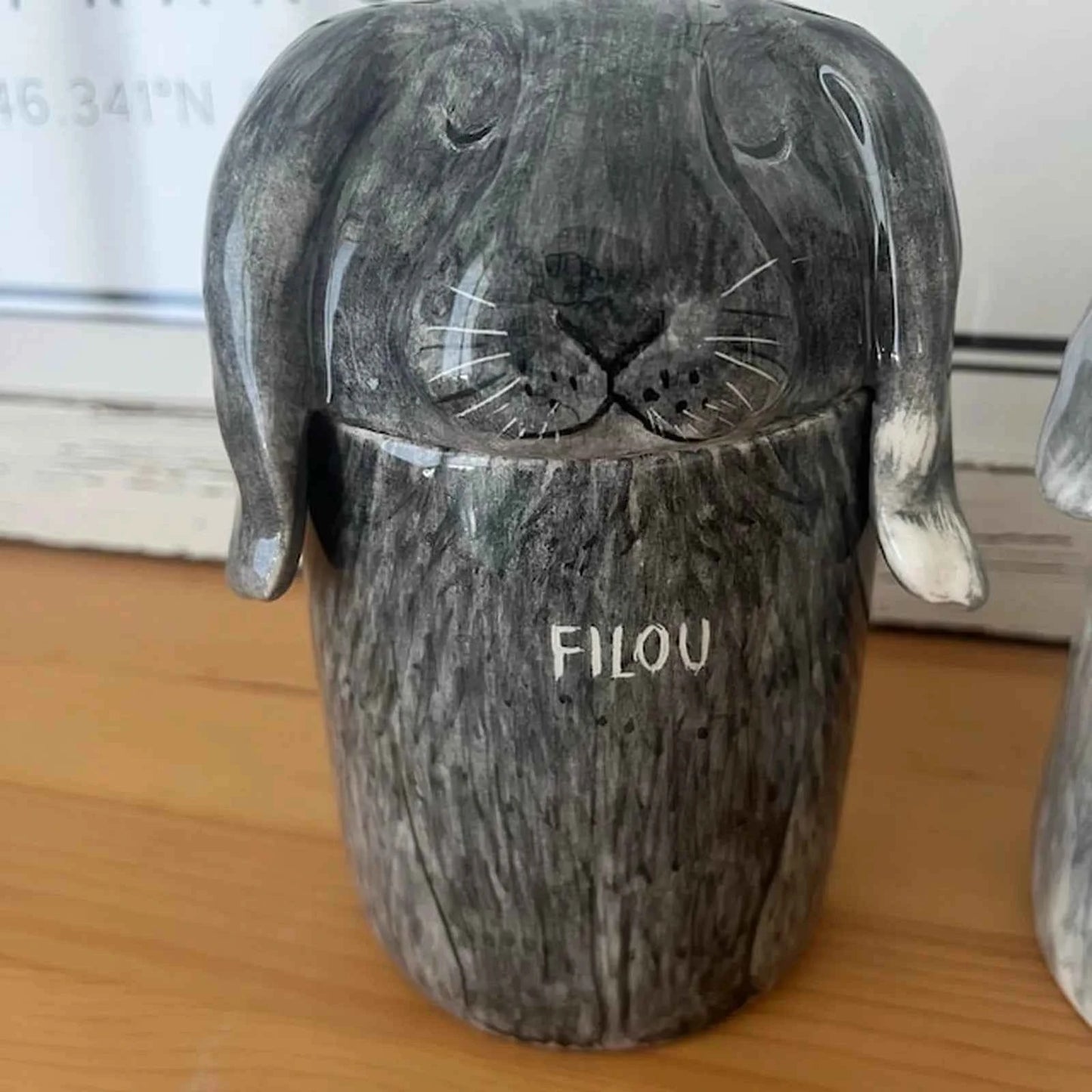 Custom Rabbit Pet Urn – Handcrafted Ceramic Memorial Jar